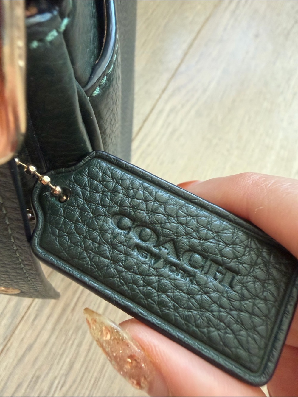 Coach Pebbled Leather Crossbody Bag | Forest Green|Gold Hardware|Excellent Condi - Picture 5 of 15